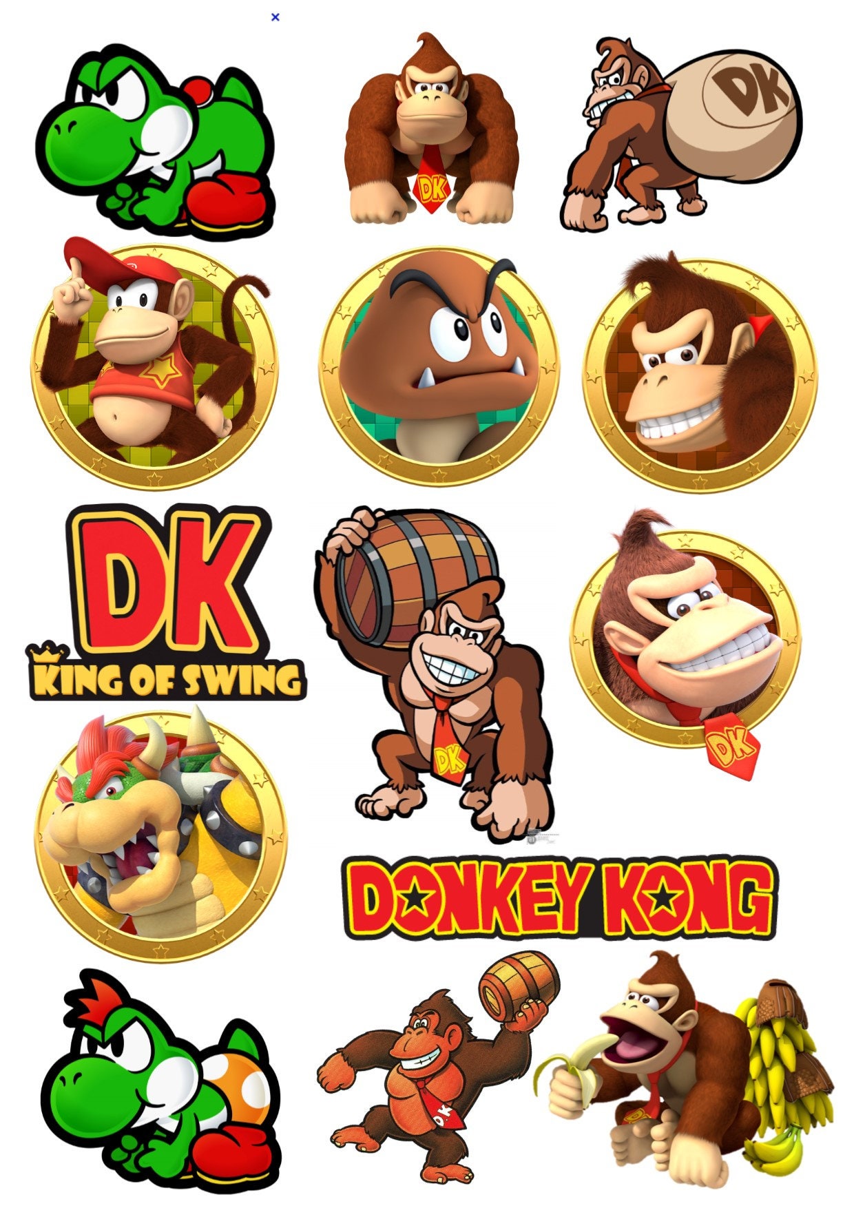 20 Surtido de donkey Kong Gaming Stickers Arcade Bartop Etsy
