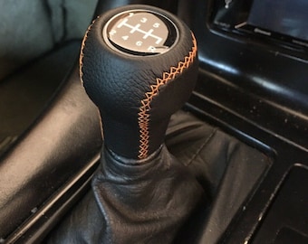 Shift Knob fits for Corvette C5 MT 6 speed 9/16-18 thread,  Amber stitching