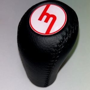 Mazda Shift Knauf passend für Mazda3-6 ,MIATA MX5, MX6, 5-6 Gang Schaltgetriebe Schwarz Echtleder