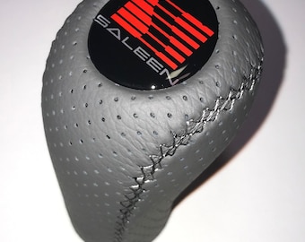 Gear Shift knob Fits For Mustang saleen 2005-2009 manual transmission  5-6  Speed Light Gray Thread pitch  M12x1.25 mm