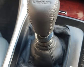 Lexus Gear Stick Shift Knob Lever Manual transmision IS 200 220 220d 250 300 GXE JCE Ale Gse Thread pitch  12x1.25 mm Gray stitching