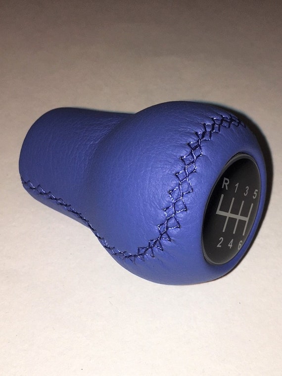 Custom 6-Speed Leather Shift Knob For Audi Sport Models - M12x1.5 Thread, Black