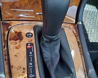 Gear Shift Knob + Boot FITS Mercedes Benz E-Class W211 W219 AT, Genuine leather