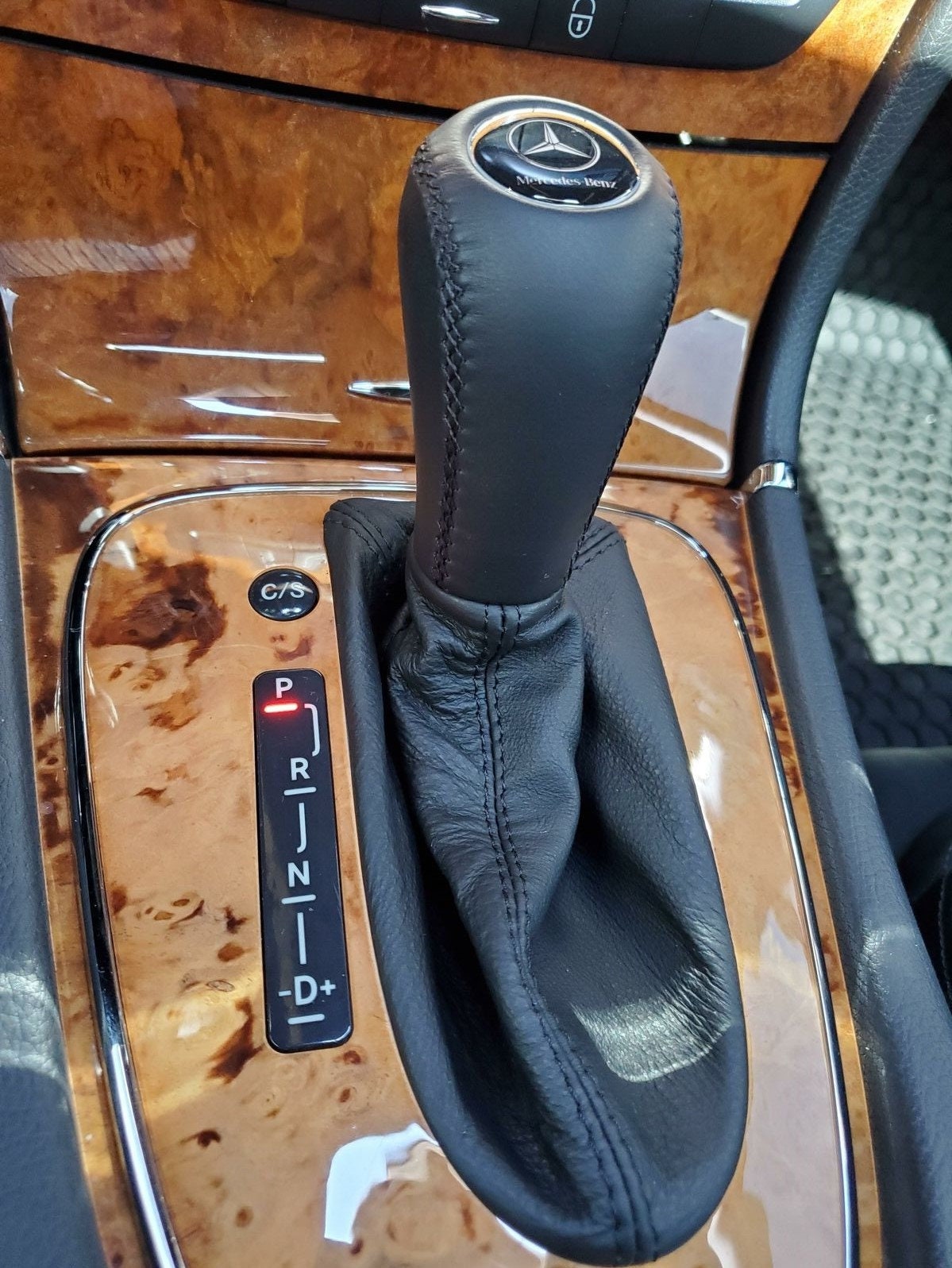 Gear Shift Knob Boot FITS Mercedes Benz E-class W211 W219 AT, Genuine  Leather 