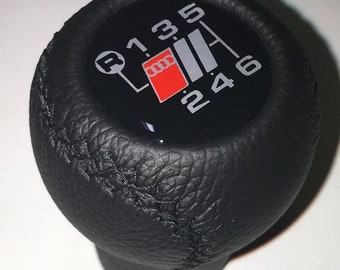AUDI SPORT  Shift Knob fits for  B3 S2 A6 C4 C5 100 A4 B5 A8 S8 D2 V8 A3 8L , 6 speed manual transmission, black