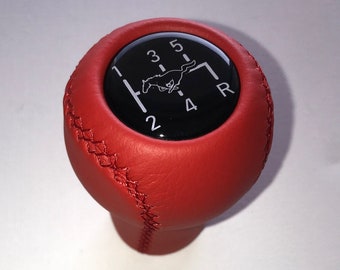 Gear shift knob fits for most Ford MUSTANG  Manual Transmission 5 speed, 1979-2004, Red