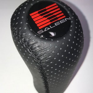 Gear Shift knob Fits For Mustang saleen 2005-2009 manual transmission  5-6  Speed, Black , Thread pitch  M12x1.25 mm