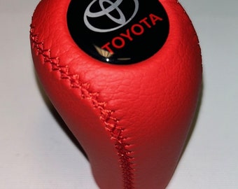 Old styleToyota Automatic Shift Knob for  Tacoma (up to 2015) and most models with thread pitch 8x1,25mm RED color