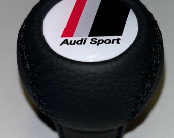 AUDI SPORT  Shift Knob fits for  B3 S2 A6 C4 C5 100 A4 B5 A8 S8 D2 V8 A3 8L , 6 speed manual transmission, black