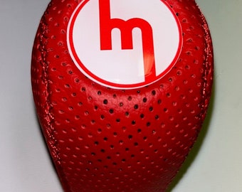 Mazda Shift knob fitd FOR Mazda3-6 ,MIATA MX5, MX6, 5-6 speed manual transmission Red perforated genuine leather