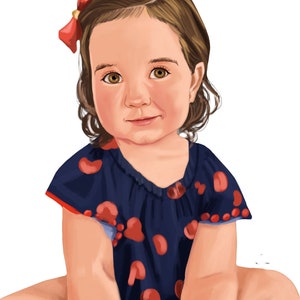 personalized portrait, digital download, custom portrait, baby portrait, kids, gift portrait, family portrait, free