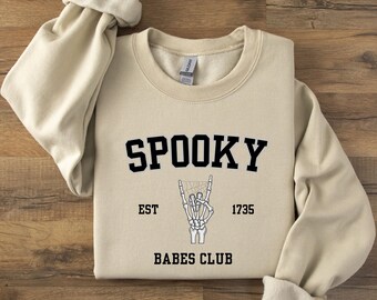 Spooky Babes Sweatshirt, Funny Halloween Sweater, Gift For Halloween, Halloween, Spooky Sweatshirt, Witch Shirt, Spooky Season