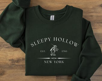 Sleepy Hollow Bookish Halloween Sweatshirt, Vintage EST 1790 Halloween Tee, Headless Horseman Sweater, Spooky Cozy Sweat Shirt, Gift for Her