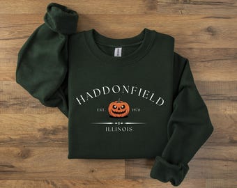 Haddonfield Illinois Sweatshirt, Michael Myers Haddonfield Sweat Shirt, Halloween Horror Movie Sweater, Halloween Movie Tee, Unisex Sweater