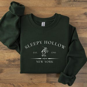 Sleepy Hohl Bücherwurm Halloween Sweatshirt, Vintage EST 1790 Halloween T-Shirt, kopfloser Reiter Pullover, gruseliges gemütliches Sweat Shirt, Geschenk für Sie