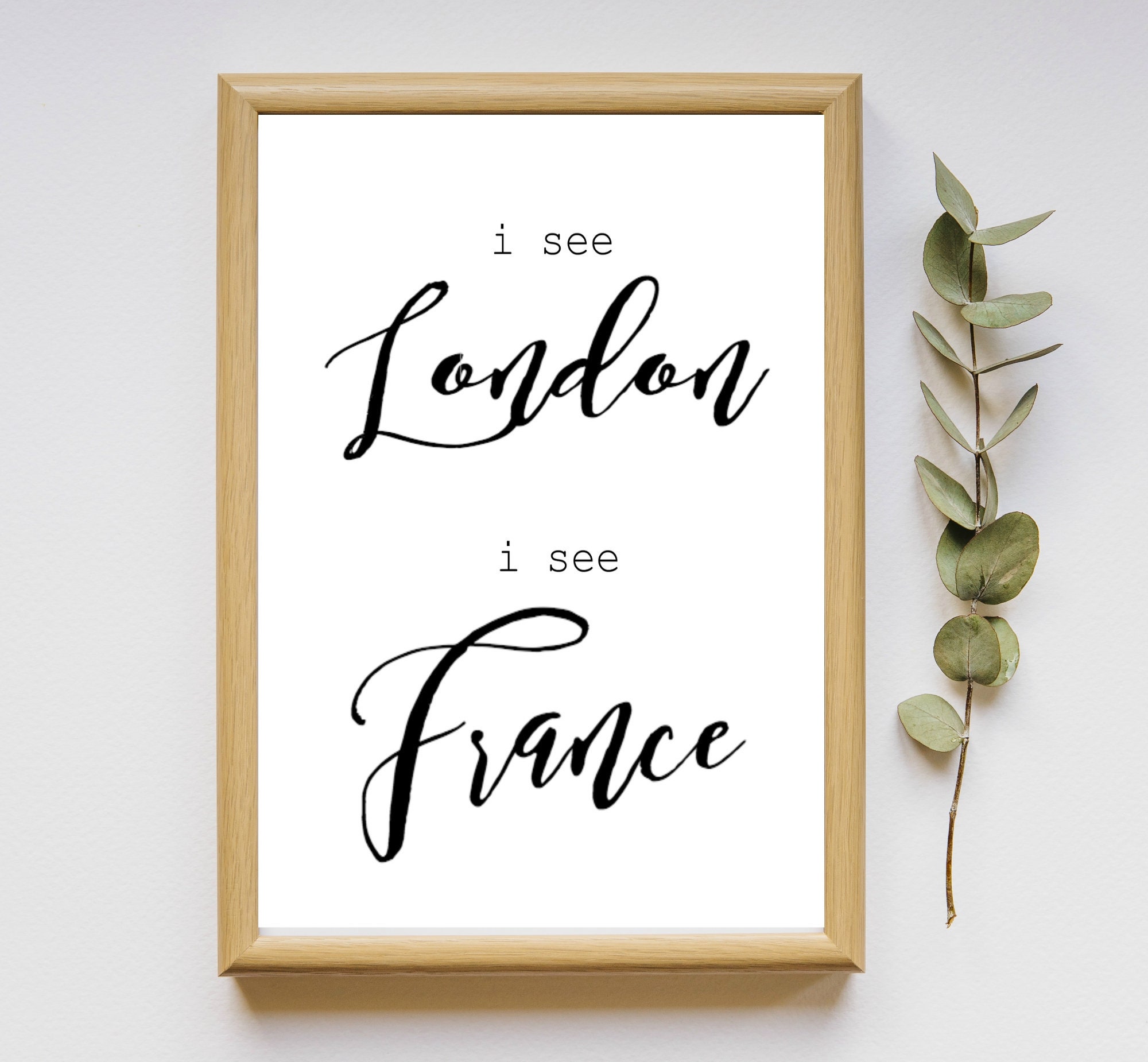 I see London I see France... Bathroom Sign Cute and fun way Etsy