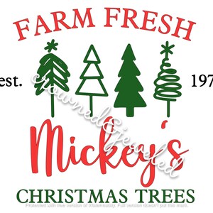 MICKEY CHRISTMAS SVG- Farm Fresh Christmas Tree