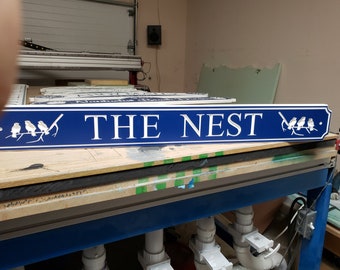 Custom Beach House Sign – Personalized Coastal Decor, Veteran Owned