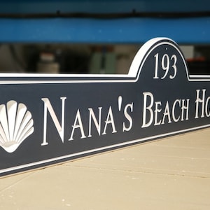 Personalized Custom PVC Sign for Your Beach Home Coastal Retreat - 47x11 inches  - UPS Shipping