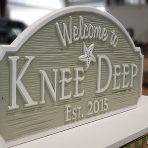 Personalized Custom PVC Sign for Your Beach Home Coastal Retreat - 30x15 inches  - UPS Shipping