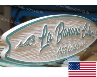 Personalized Custom PVC Sign for Your Beach Home Coastal Retreat - 47x11 inches  - UPS Shipping