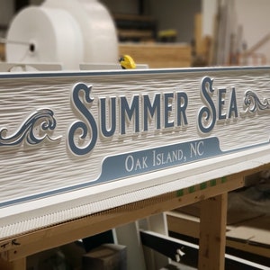 Personalized Custom PVC Sign for Your Beach Home Coastal Retreat - 47x11 inches  - UPS Shipping