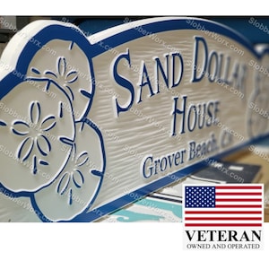 Personalized Custom PVC Sign for Your Beach Home Coastal Retreat - 47x11 inches  - UPS Shipping