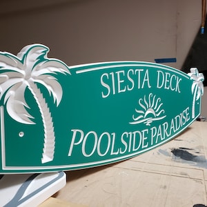 Personalized Custom PVC Sign for Your Beach Home Coastal Retreat - 47x11 inches  - UPS Shipping