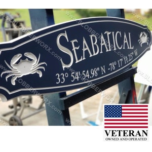 Personalized Custom PVC Sign for Your Beach Home Coastal Retreat - 47x11 inches  - UPS SHIPPING