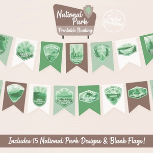 National Park | Printable Bunting | Digital Download | Party Supplies | Banner