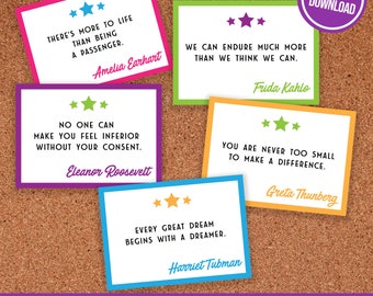 Women's History Month | Printable Quotes | Digital Download | Classroom Decorations | Bulletin Board Decorations | Classroom Posters