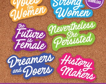 Women's History Month | Printable Signs | Digital Download | Classroom Decorations | Bulletin Board Decorations | Classroom Posters