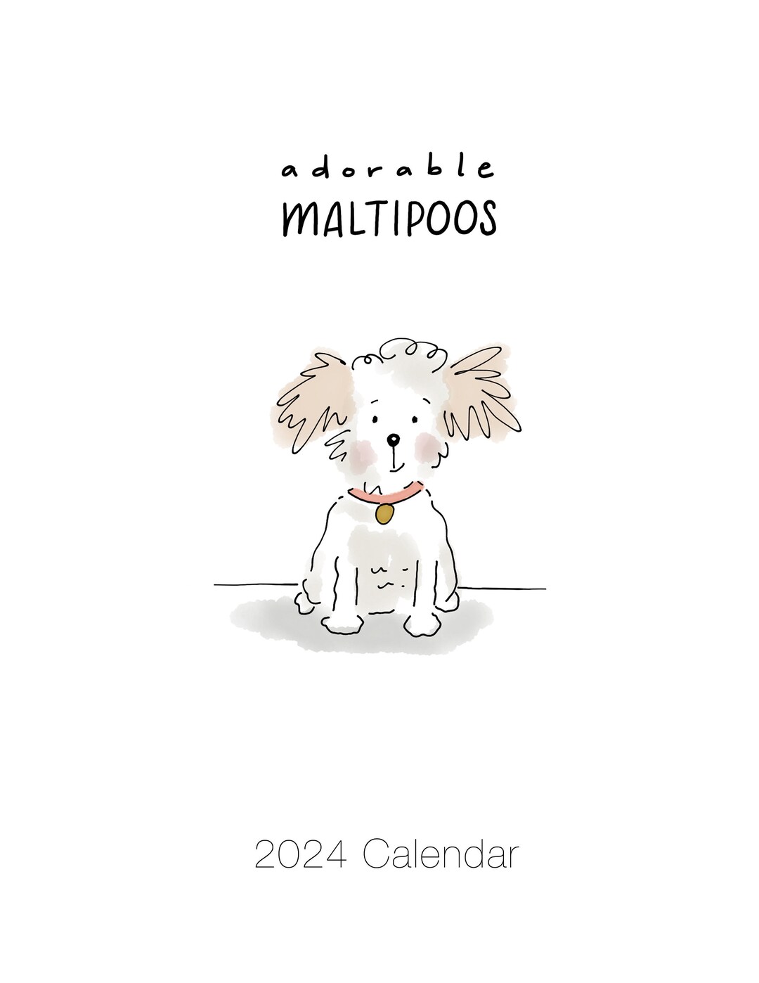 2024 Calendar MALTIPOOS Mini Wall Calendar Illustrated Calendar
