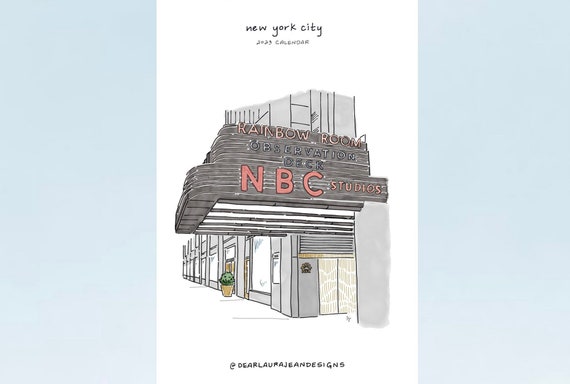 2023 New York City Calendar NYC Illustrated Mini Wall - Etsy