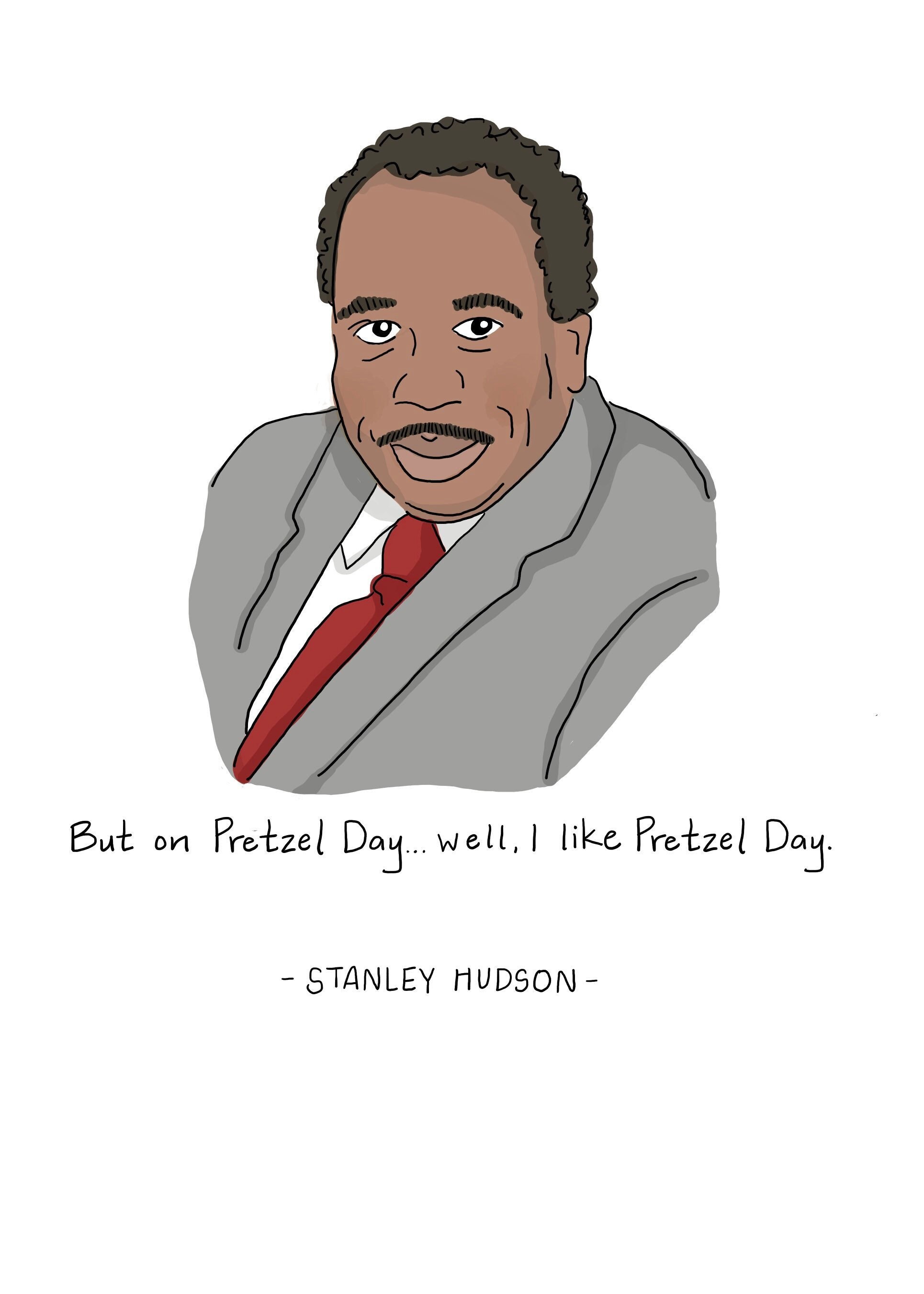 The Office Pretzel Day Sweater - STANLEY HUDSON Actor Leslie David