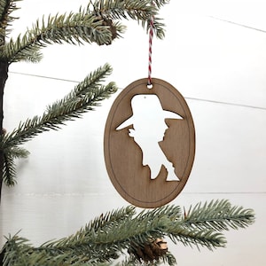 Cowboy Silhouette Ornament, Western Christmas Ornaments, Paintable Ornaments, Western Theme Christmas, Cowboy Decor, Stocking Stuffer Ideas
