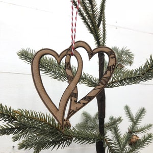 Music Heart Notes Ornament, Wooden Christmas Ornament, Music Lover Gift, Gifts for Co-Worker, Musician Stocking Stuffer, Music Teacher Gifts