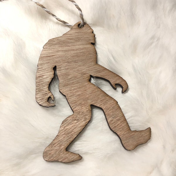 Sasquatch Wooden Christmas Ornament, Yeti Ornament, Christmas Tree, Guy Stocking Stuffer, Small Gifts, Fun Ornaments, Outdoorsman Gift Ideas