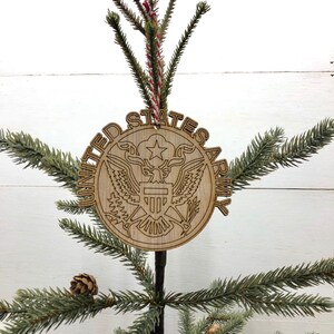 United States Army Ornament,  Wooden Army Christmas Ornament, Army Christmas Gift, Stocking Stuffer, Military Gift Idea, US Army Family