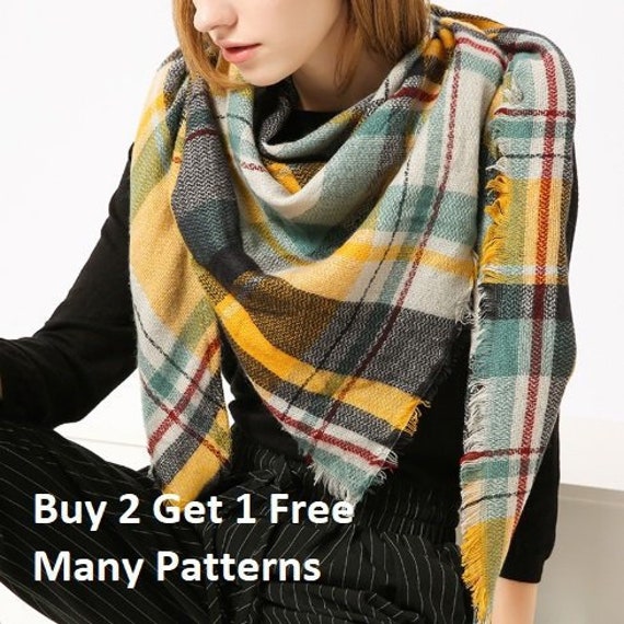 tartan plaid blanket scarf