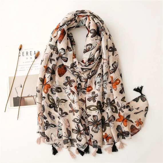 Butterfly Floral Paisley Hair Scarf
