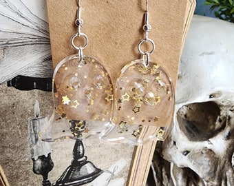 Ghost Star Dangle Earring Halloween Hypoallergenic