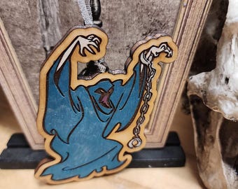 Creeper Ghost Christmas Ornament Halloween Hand Painted