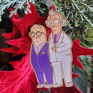Calvin and Felix Fischoeder Ornament for Home or Christmas Bobs Burgers Hand Painted