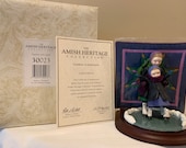 Amish Heritage Collection- Winter Fun - Martha Lizzie 30023 - Figure w Quilt- Limited Edition- 1st Issue - 1993 Box, original wrap COA
