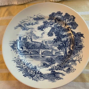 Vintage Wedgewood Enoch England Countryside 10” Dinner Plate