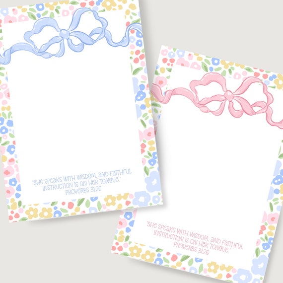 Floral Teacher Notepads: Proverbs 31 Gift