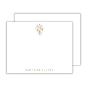 Personalized Floral Notecard Set: Simple Monogram Stationery