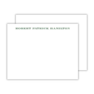 Block Font Personalized Stationery, Wedding Notecards, Flat Notecard Set, Kids Adult Monogram Stationary