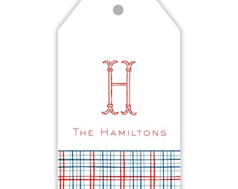 4th of July Gift Tag for America 250, Red White and Blue Hanging Tag, Adult Family Calling Card